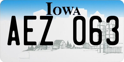 IA license plate AEZ063