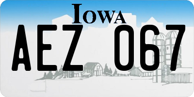 IA license plate AEZ067