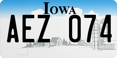 IA license plate AEZ074