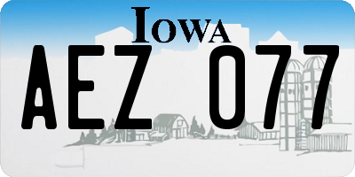 IA license plate AEZ077