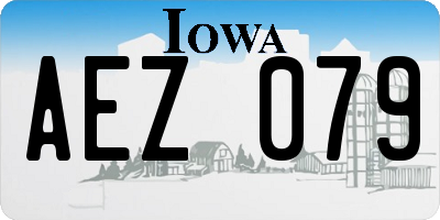IA license plate AEZ079