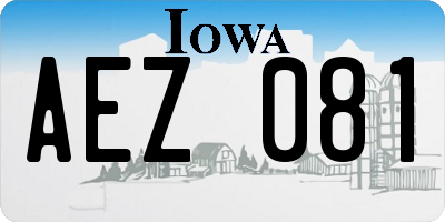 IA license plate AEZ081