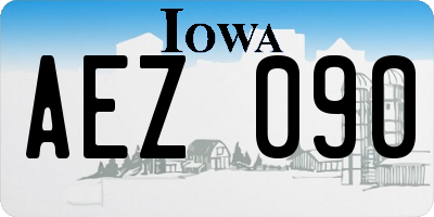 IA license plate AEZ090