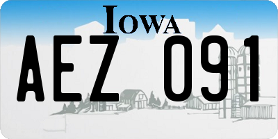 IA license plate AEZ091