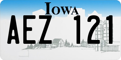 IA license plate AEZ121