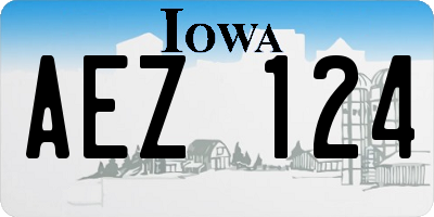 IA license plate AEZ124