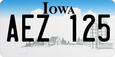 IA license plate AEZ125