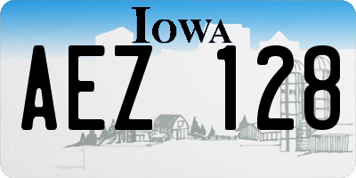IA license plate AEZ128