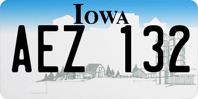IA license plate AEZ132