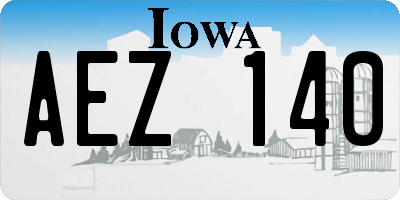 IA license plate AEZ140