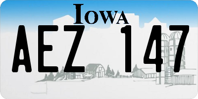 IA license plate AEZ147