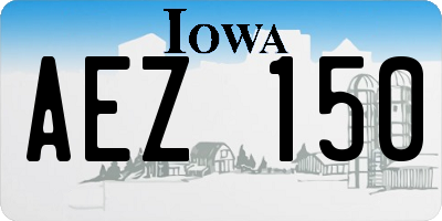 IA license plate AEZ150