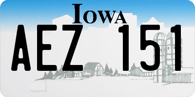 IA license plate AEZ151