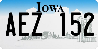 IA license plate AEZ152