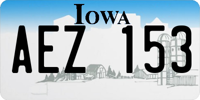 IA license plate AEZ153