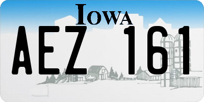 IA license plate AEZ161