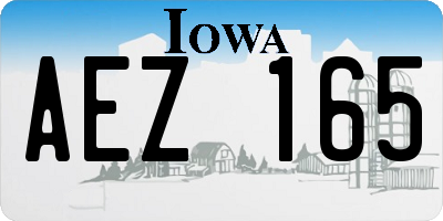 IA license plate AEZ165