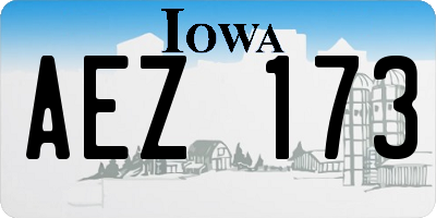 IA license plate AEZ173