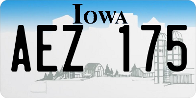 IA license plate AEZ175