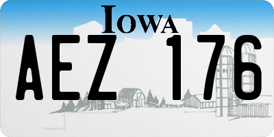 IA license plate AEZ176