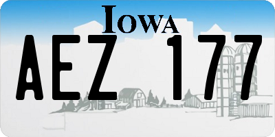 IA license plate AEZ177