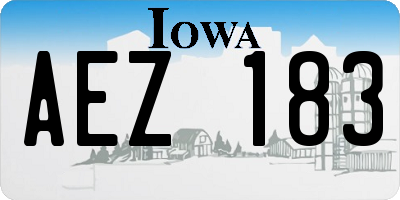 IA license plate AEZ183
