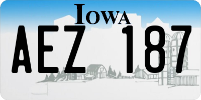 IA license plate AEZ187