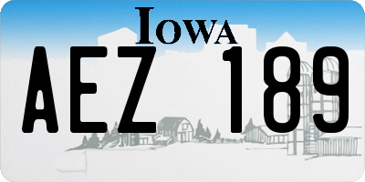 IA license plate AEZ189