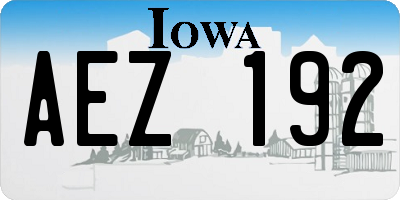 IA license plate AEZ192
