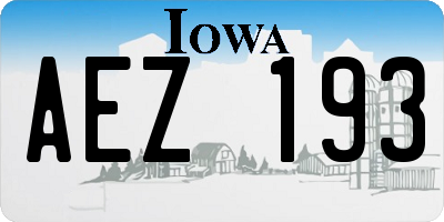 IA license plate AEZ193