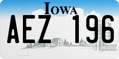 IA license plate AEZ196