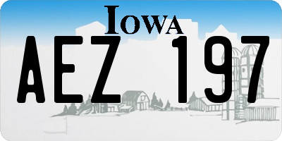 IA license plate AEZ197