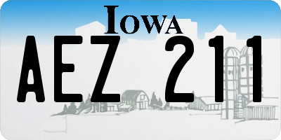 IA license plate AEZ211