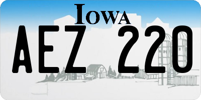 IA license plate AEZ220