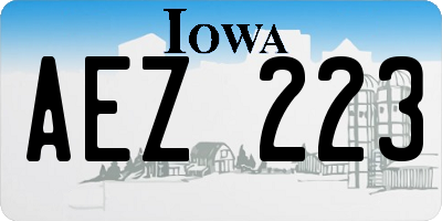 IA license plate AEZ223