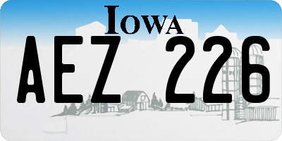 IA license plate AEZ226