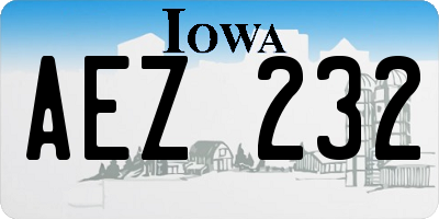 IA license plate AEZ232