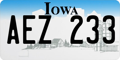 IA license plate AEZ233