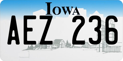 IA license plate AEZ236