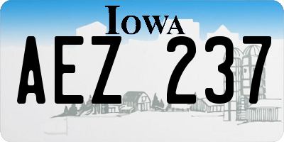 IA license plate AEZ237