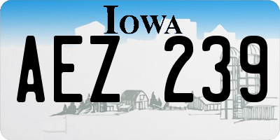 IA license plate AEZ239