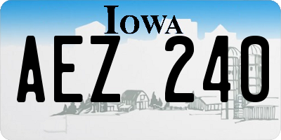 IA license plate AEZ240