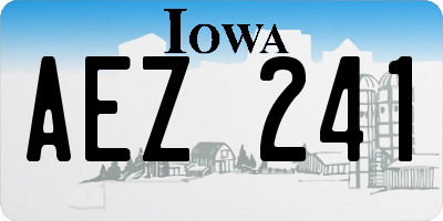 IA license plate AEZ241