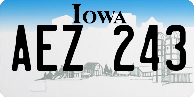 IA license plate AEZ243