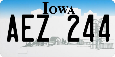 IA license plate AEZ244