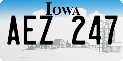 IA license plate AEZ247