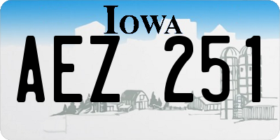 IA license plate AEZ251