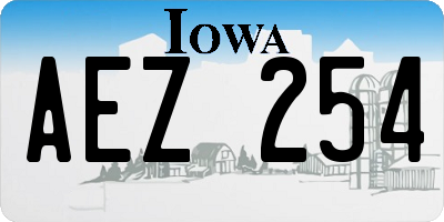 IA license plate AEZ254