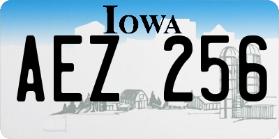 IA license plate AEZ256