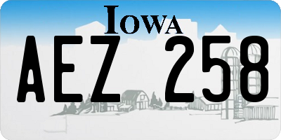 IA license plate AEZ258